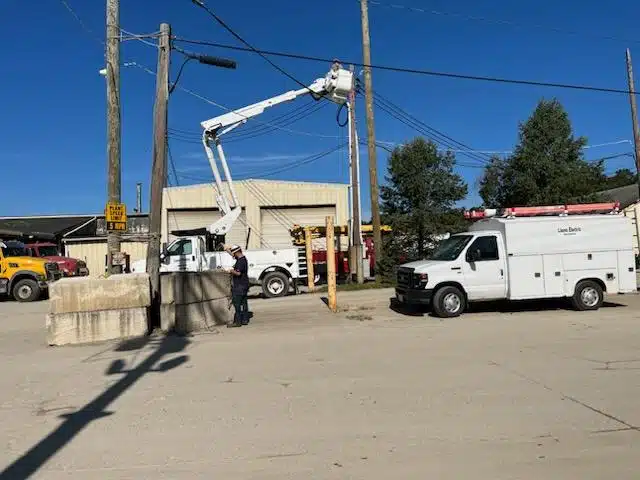 pole line installation