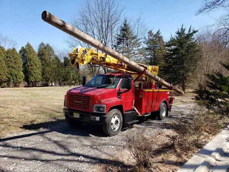 pole line installation